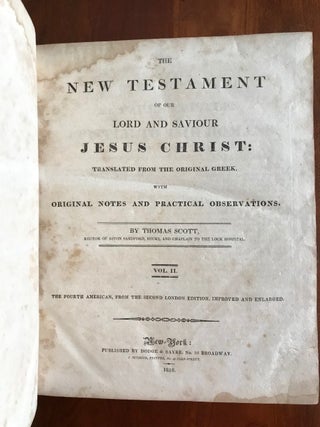 The Holy Bible: Containing the Old and New Testaments, with Original Notes, Practical Observations, and Copious Marginal References. Complete Five Volume Set.