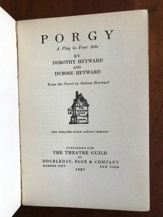 Porgy: A Play in Four Acts