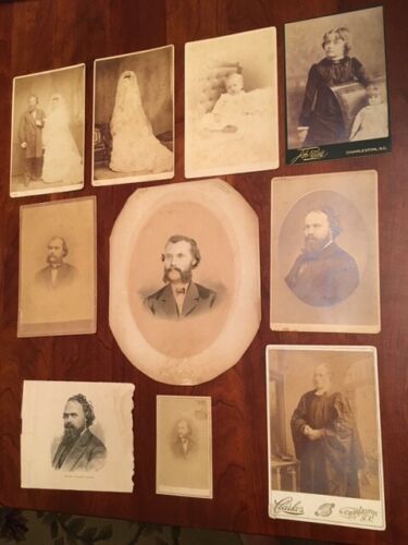 Item #100667 Collection of Portrait Photographs of Charleston, South Carolina Circular Church Reverend William H. Adams and His Family