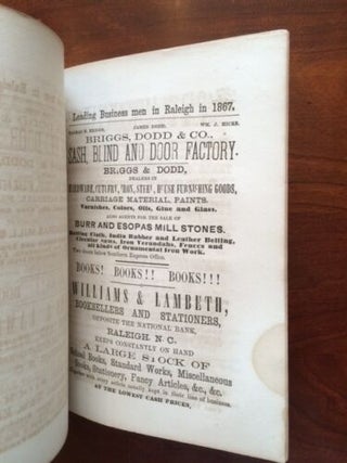 Early Times in Raleigh (N.C.). Addresses Delivered By the Hon. David L. Swain, LL.D., At the Dedication of Tucker Hall, and on the Occasion of the Completion of the Monument to Jacob Johnson, with Maps of the City of Raleigh, for 1792, 1834, & 1847