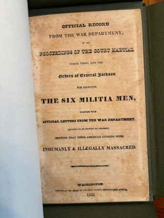 Item #100872 OFFICIAL RECORD FROM THE WAR DEPARTMENT, OF THE PROCEEDINGS OF THE COURT MARTIAL...