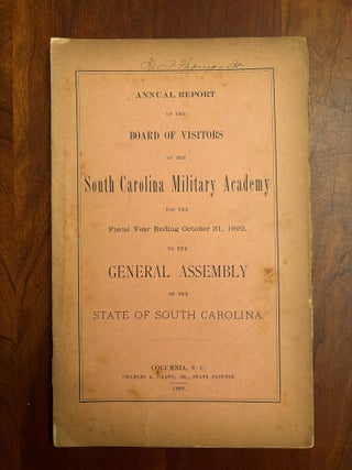 Annual Report of the Board of Visitors of the S.C. The Citadel.