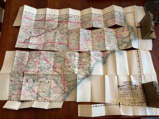 Item #101003 INDEXED RAILROAD AND COUNTY MAP. NORTH AND SOUTH CAROLINA. Geo. F. Cram