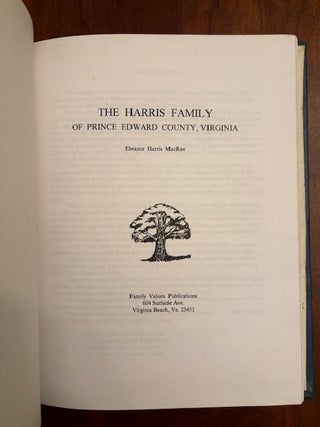 Item #101099 The Harris Family of Prince Edward County, Virginia. Eleanor Harris MacRae