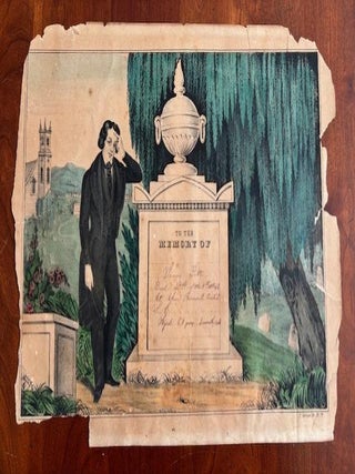 Colored Print in Memory of James Pitts, of Akin, Barnwell. Nathaniel Currier.