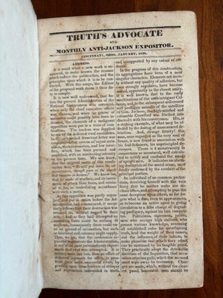 Truth's Advocate and Monthly Anti-Jackson Expositor