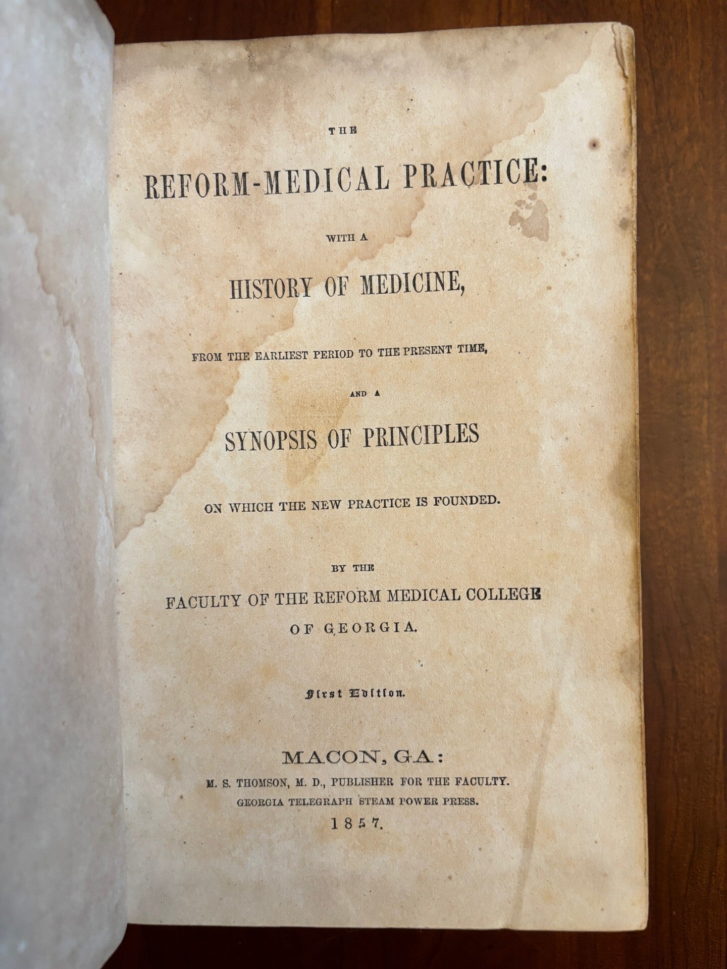 The Reform Medical Practice: with a History of Medicine, from the