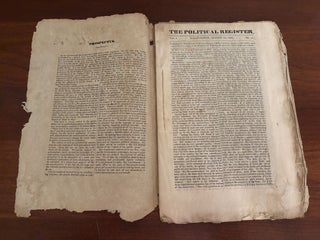 The Speeches of Messrs. Calhoun, Webster, and Poindexter, in the Senate of the United States on the Revenue Collection Bill. Supplement to the Political Register, Vol. I, No. 21, March 15, 1833.