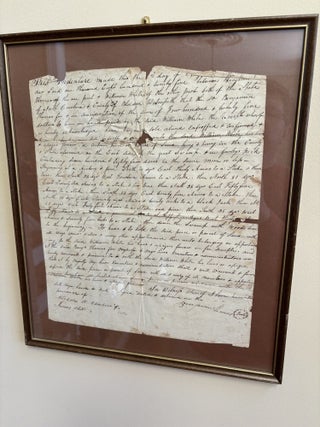 Item #101717 1825 Bladen County NORTH CAROLINA Land Deed to William White, Great Swamp, Mill....