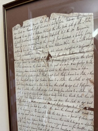 1825 Bladen County NORTH CAROLINA Land Deed to William White, Great Swamp, Mill