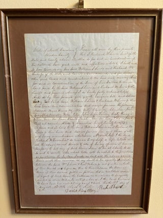 Lot of 5 Richard LEWIS Family Plantation Documents (including Slave Deed) in antebellum Bladen County North Carolina