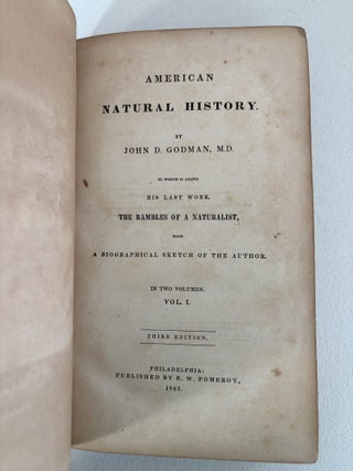 AMERICAN NATURAL HISTORY. VOLS. I & II.