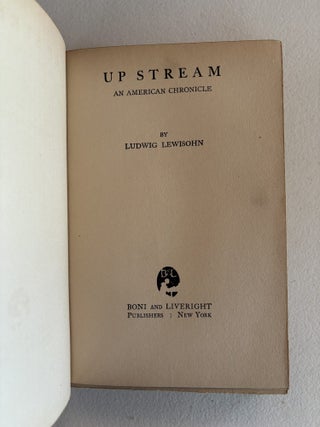 Up Stream: An American Chronicle.
