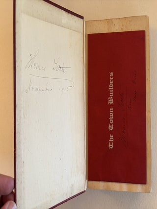 History of Wachovia in North Carolina. The Unitas Fratrum or Moravian Church in North Carolina During a Century and a Half.1752-1902. From the Original German & English Manuscripts & records in the Wachovia Archives, Salem, North Carolina. WITH (Bound-In): The Town Builders (1915). SIGNED by Adelaide Fries. Personal copy of Thomas Settle.