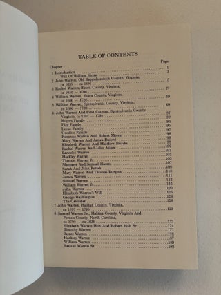 Warrens and Related Families of North Carolina and Virginia