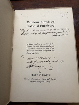 Random Notes on Colonial Furniture
