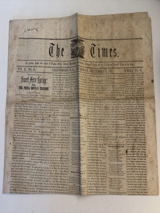 The Times: The Reading Matter will consist of Original Stories