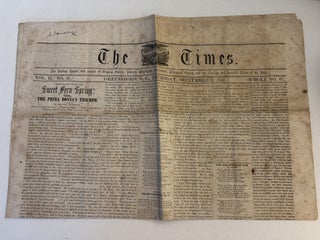 Item #101865 The Times: The Reading Matter will consist of Original Stories, History Biography,...