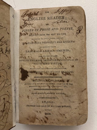 Item #101879 The English reader, or, Pieces in prose and verse, selected from the best writers....