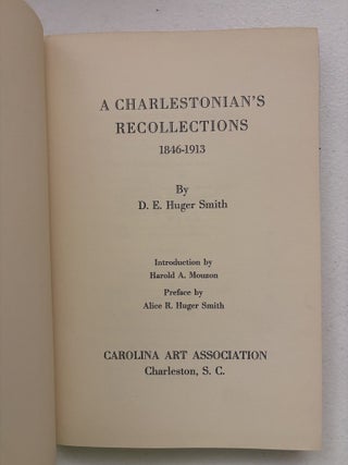 A Charlestonian's Recollections 1846-1913