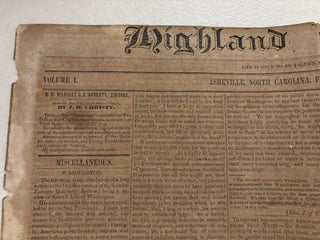 Highland Messenger : Volume 1 Asheville, North Carolina, Friday Morning, December 3, 1840.